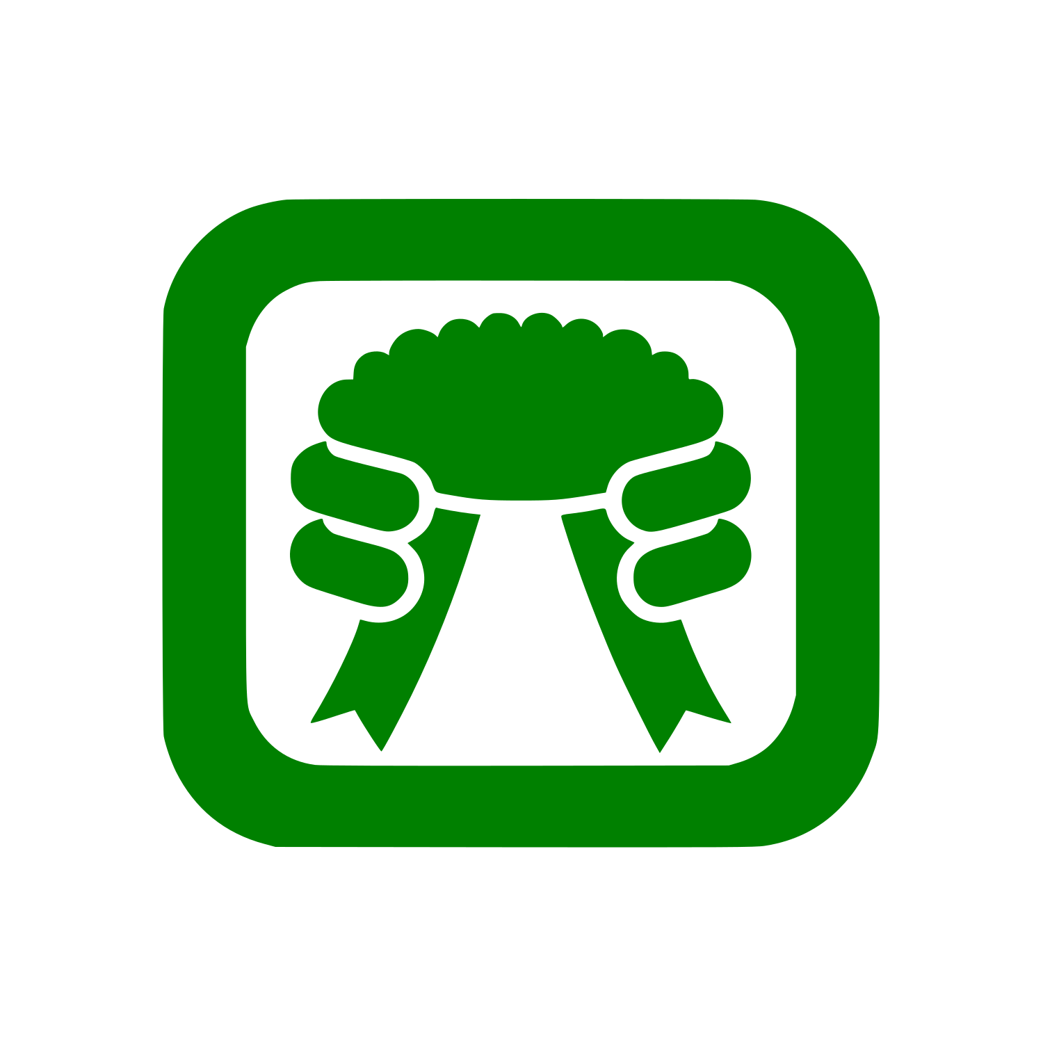 Ribbon Badge Seal Logo #008000