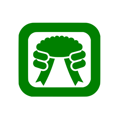 Ribbon Badge Seal Logo #008000