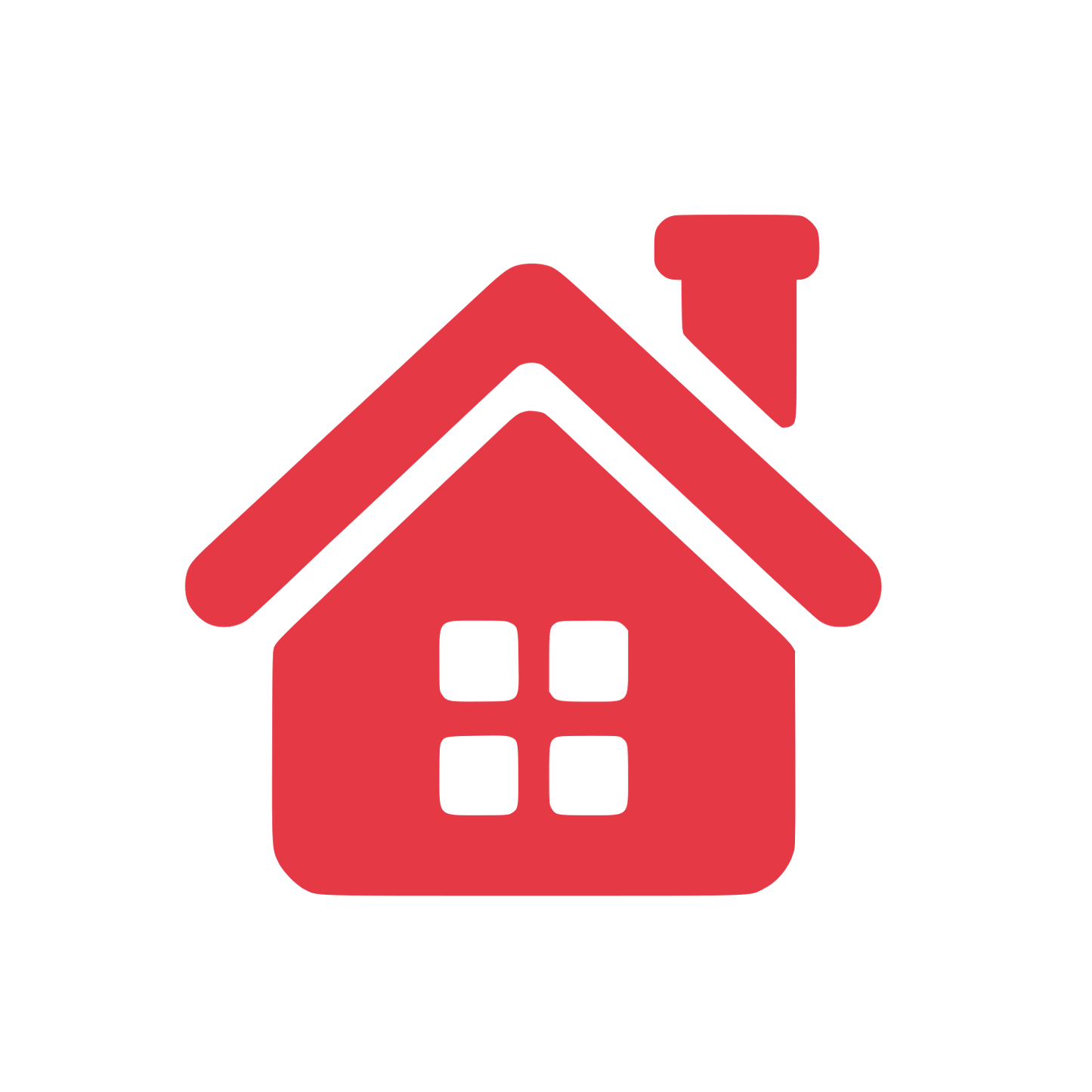 Minimalist House Logo #E63946