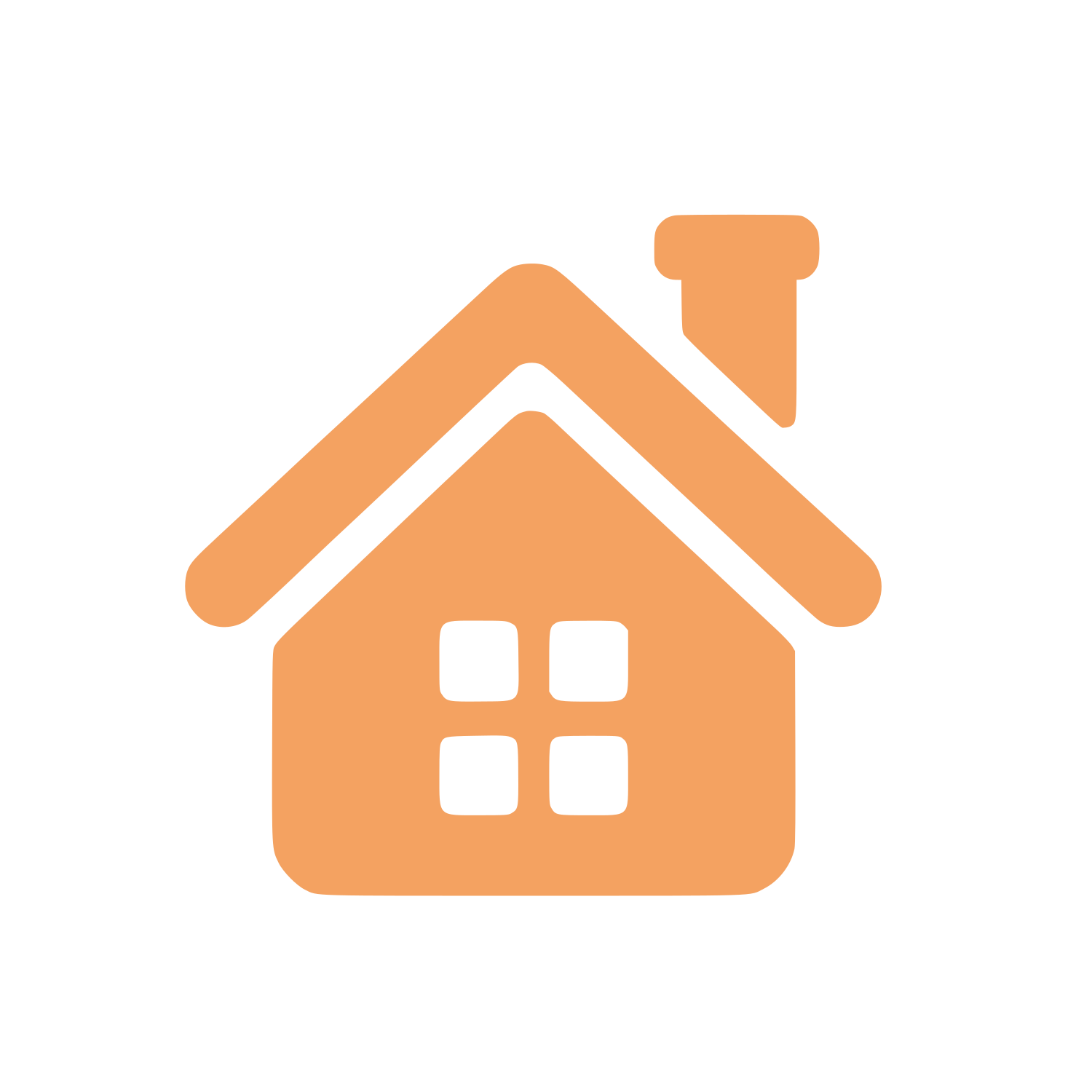 Minimalist House Logo #F4A261