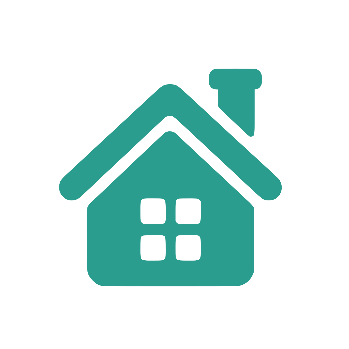 Minimalist House Logo #2A9D8F
