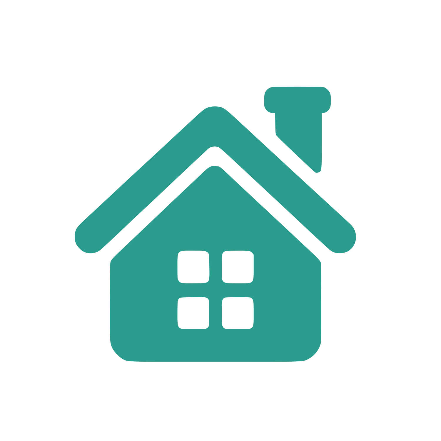Minimalist House Logo #2A9D8F