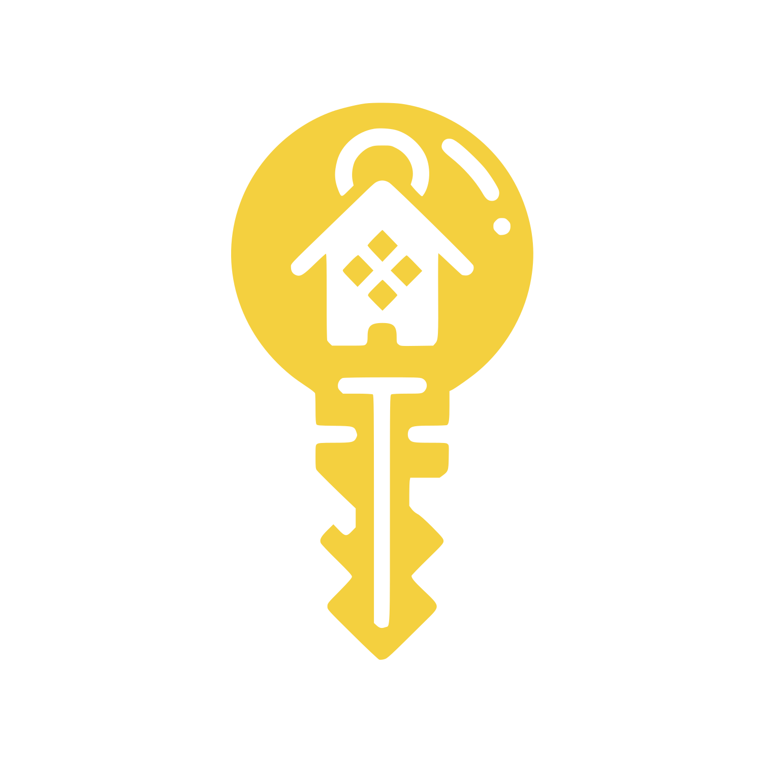 Key House Combination Logo #F4D03F