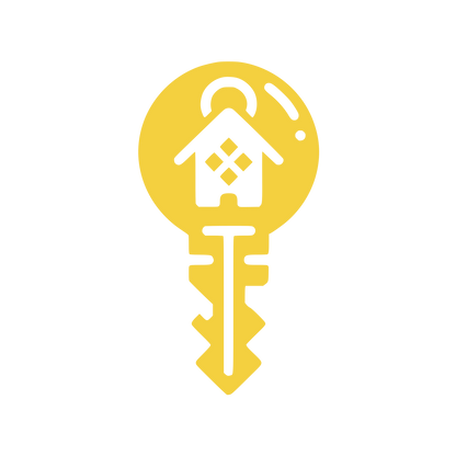 Key House Combination Logo #F4D03F
