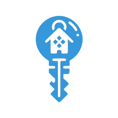 Key House Combination Logo #3498DB