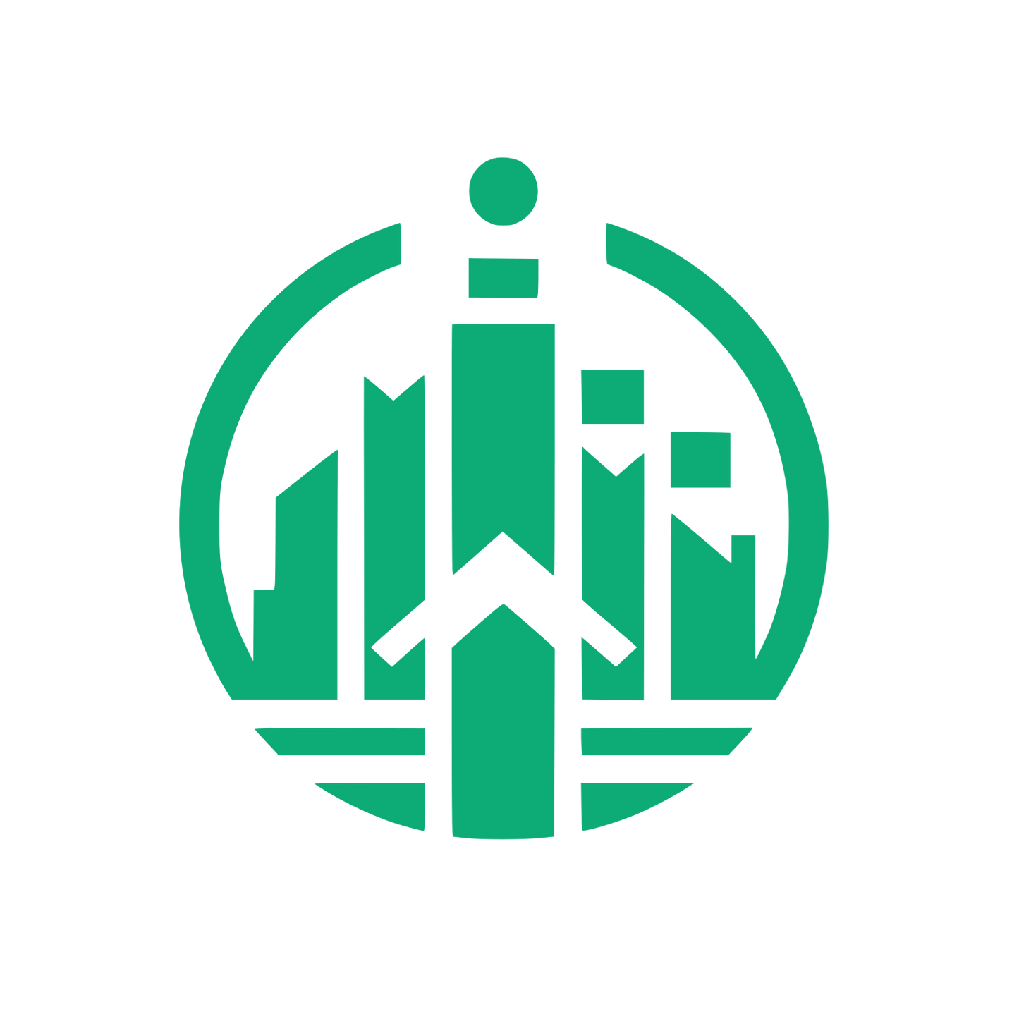 City Skyline Circle Logo #0DAB76
