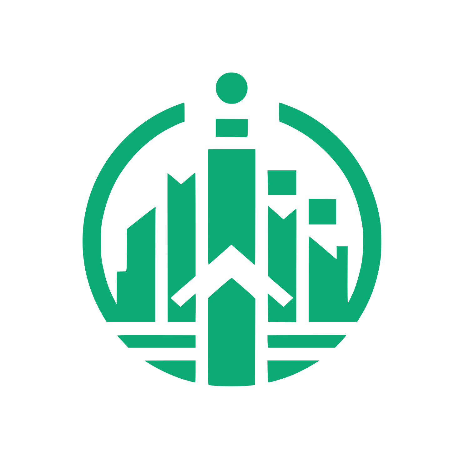 City Skyline Circle Logo #0DAB76
