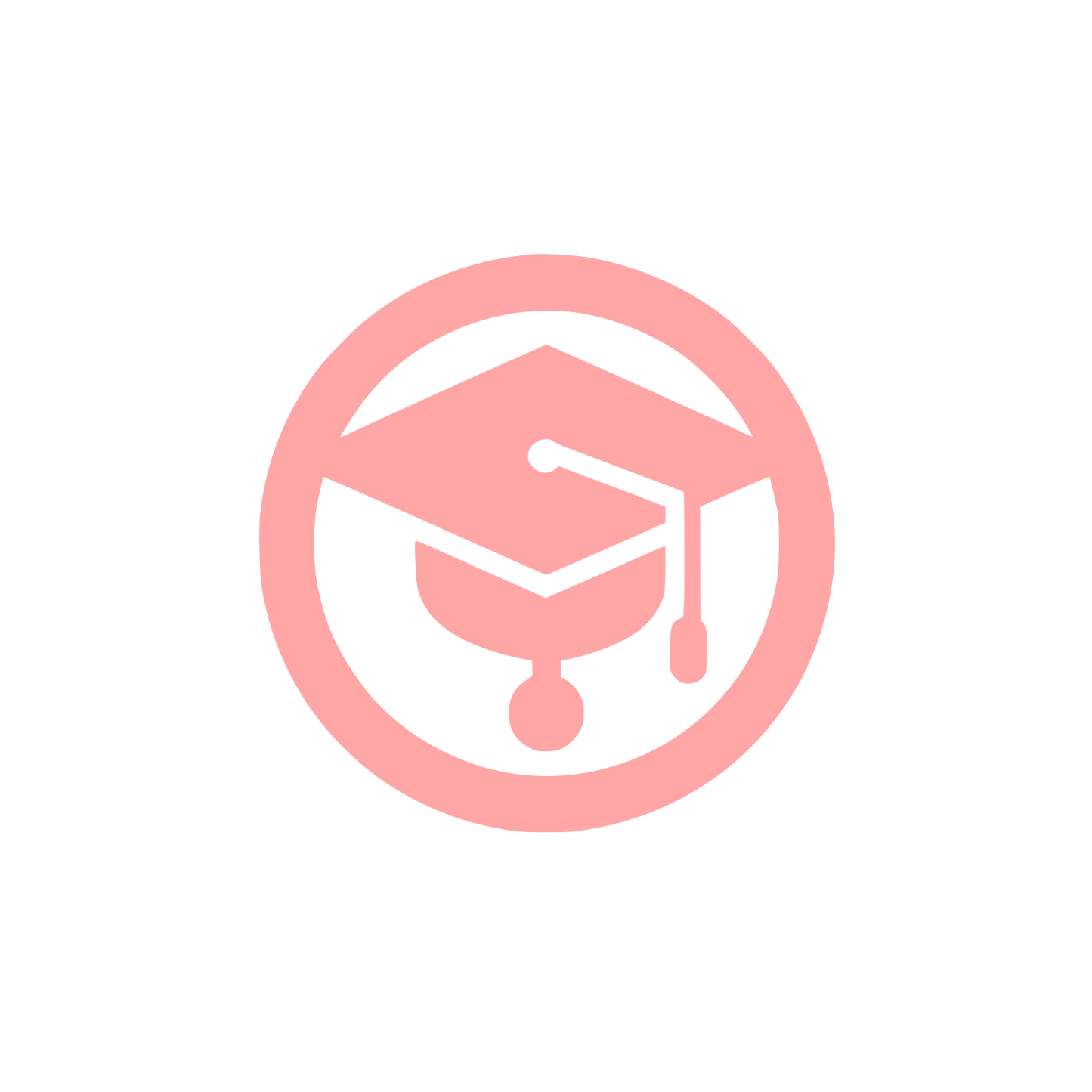 Graduation Cap Logo #ffa6a6