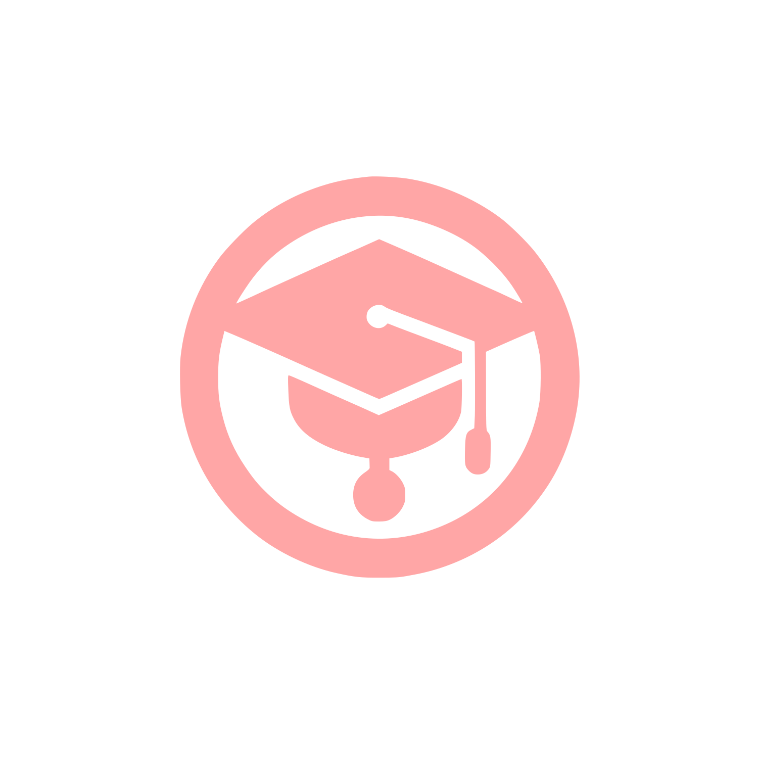 Graduation Cap Logo #ffa6a6