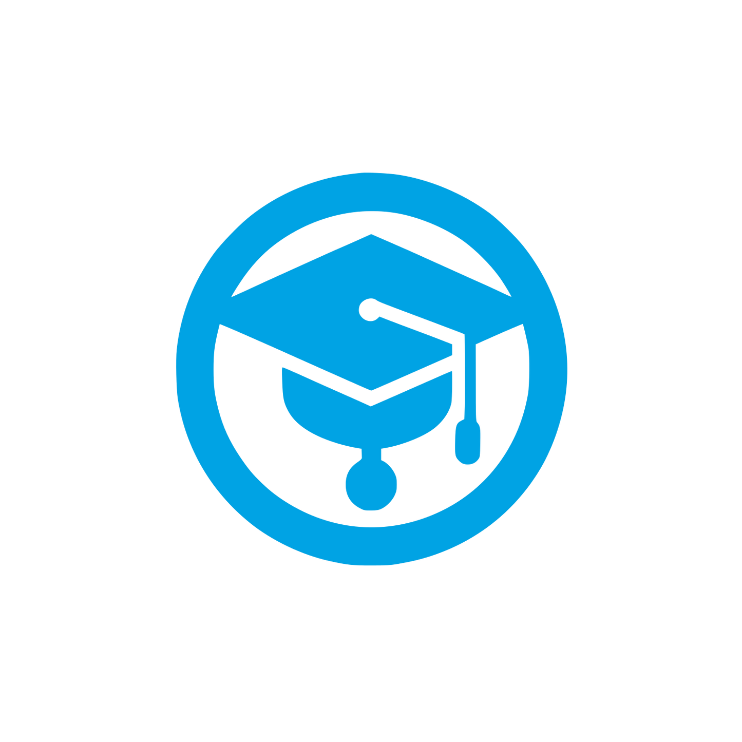 Graduation Cap Logo #00a3e4