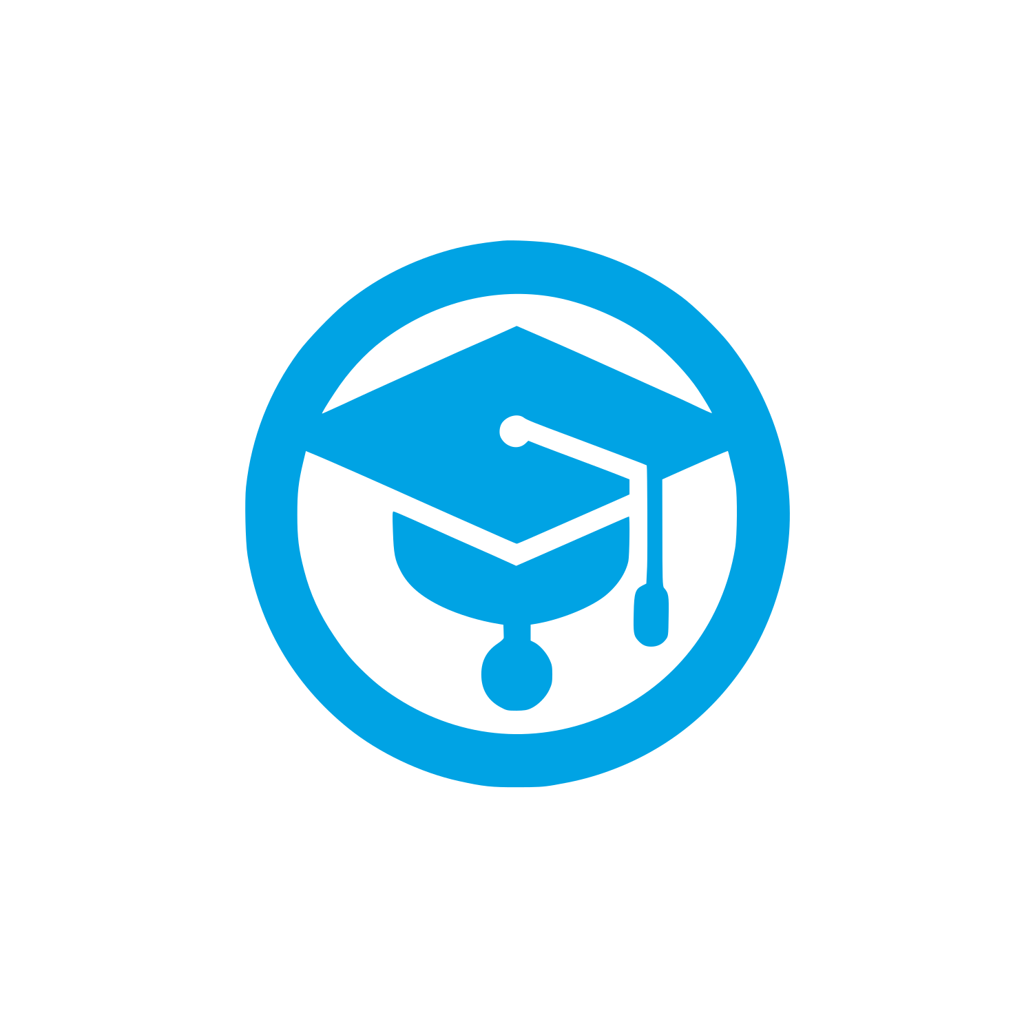 Graduation Cap Logo #00a3e4