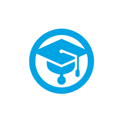 Graduation Cap Logo #00a3e4