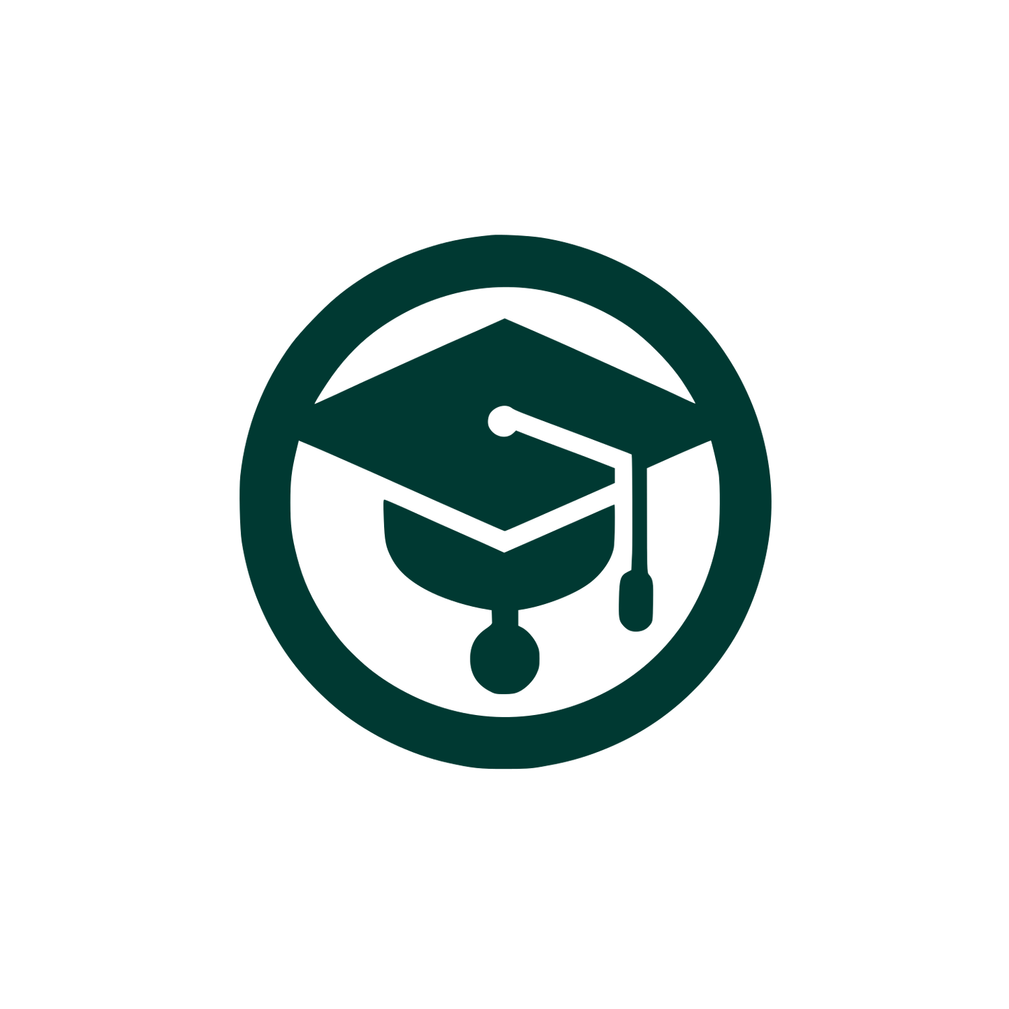 Graduation Cap Logo #003932