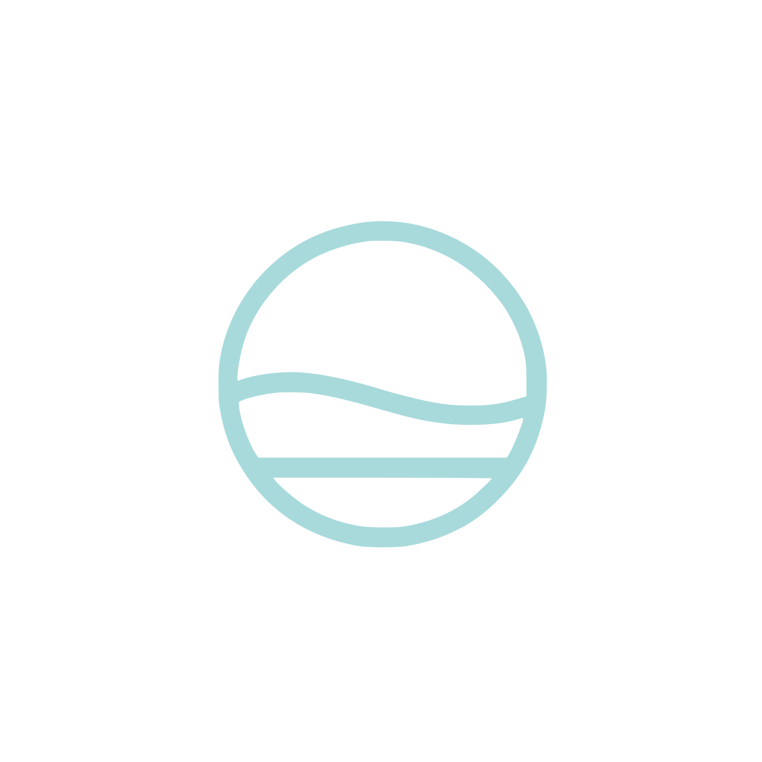 Sphere Curved Bands Logo #A8DADC