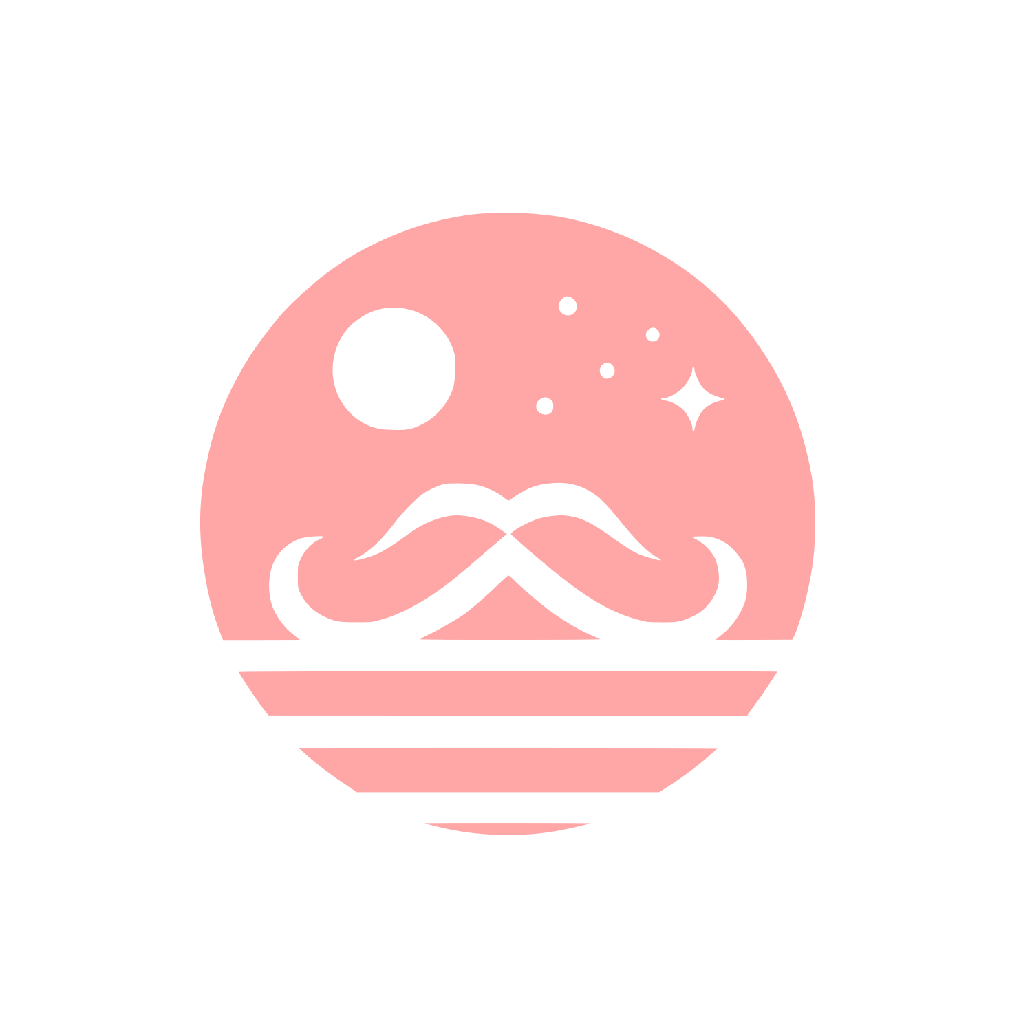 Astronaut Themed Logo #ffa6a6