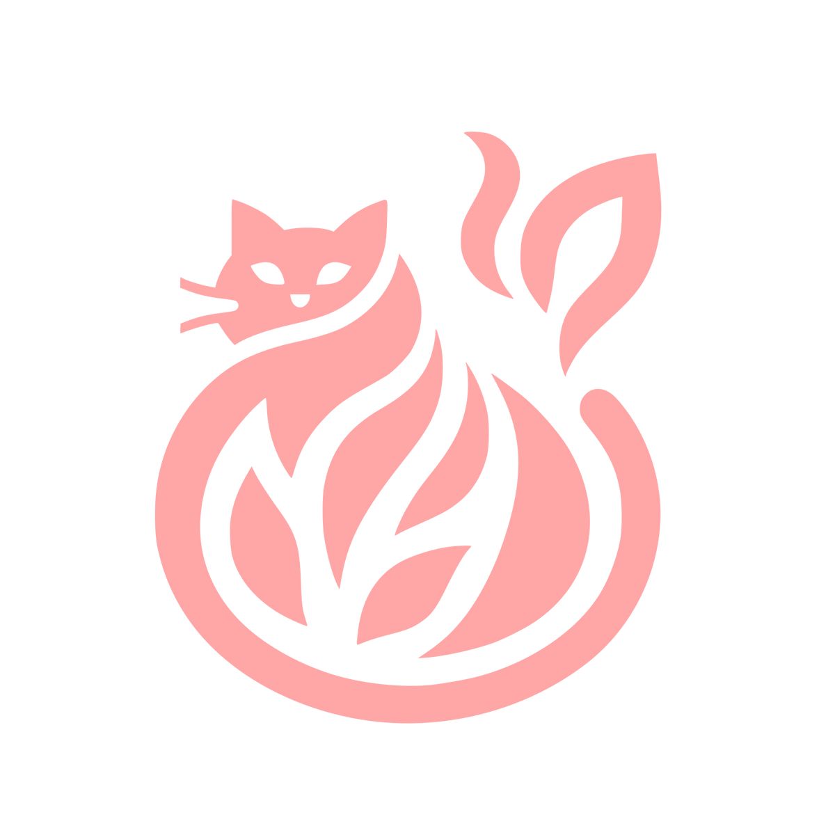 Cat Flames Logo #ffa6a6