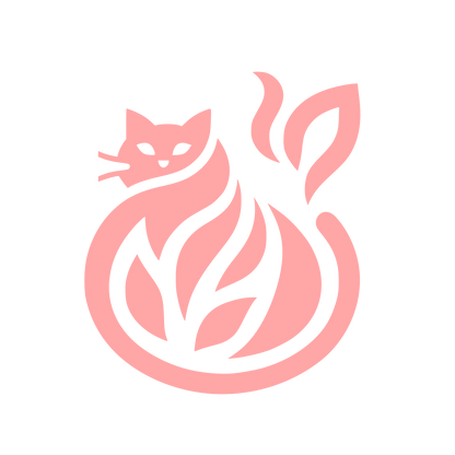 Cat Flames Logo #ffa6a6