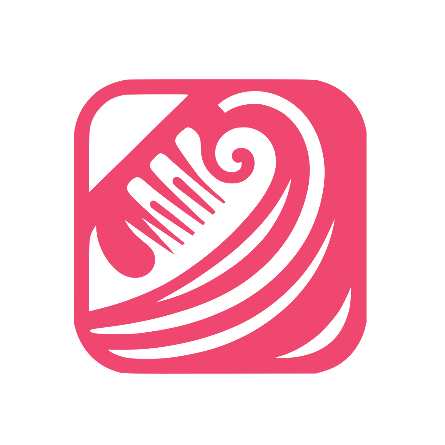 Beauty Wave in Square Logo #EF476F
