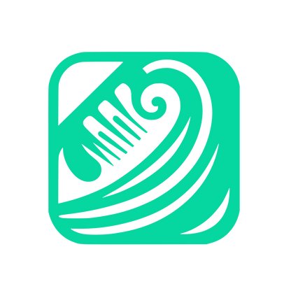 Beauty Wave in Square Logo #06D6A0