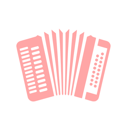 Accordion Musical Logo #ffa6a6