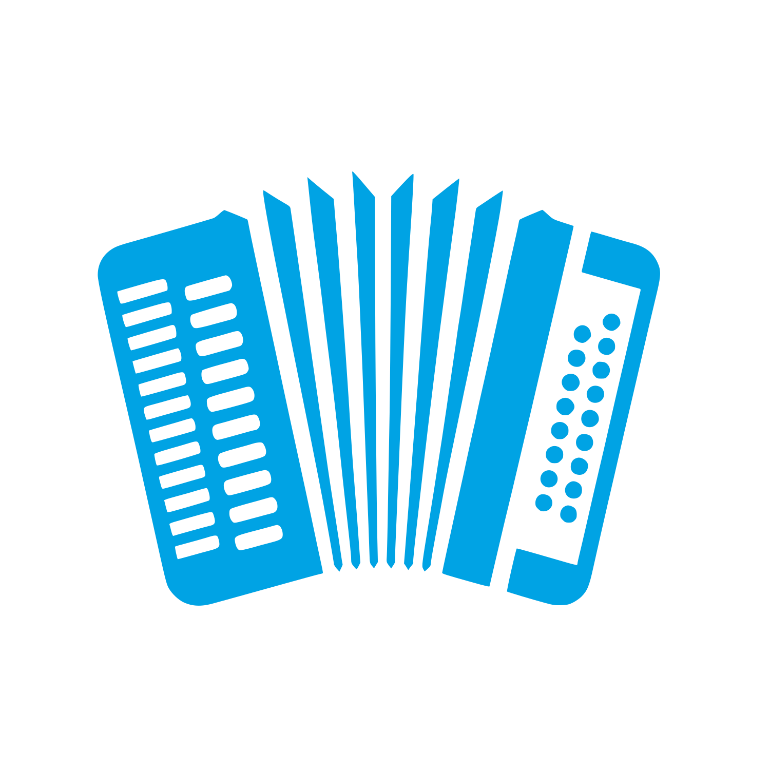 Accordion Musical Logo #00a3e4