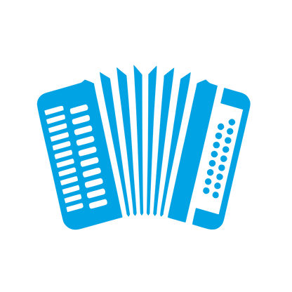 Accordion Musical Logo #00a3e4