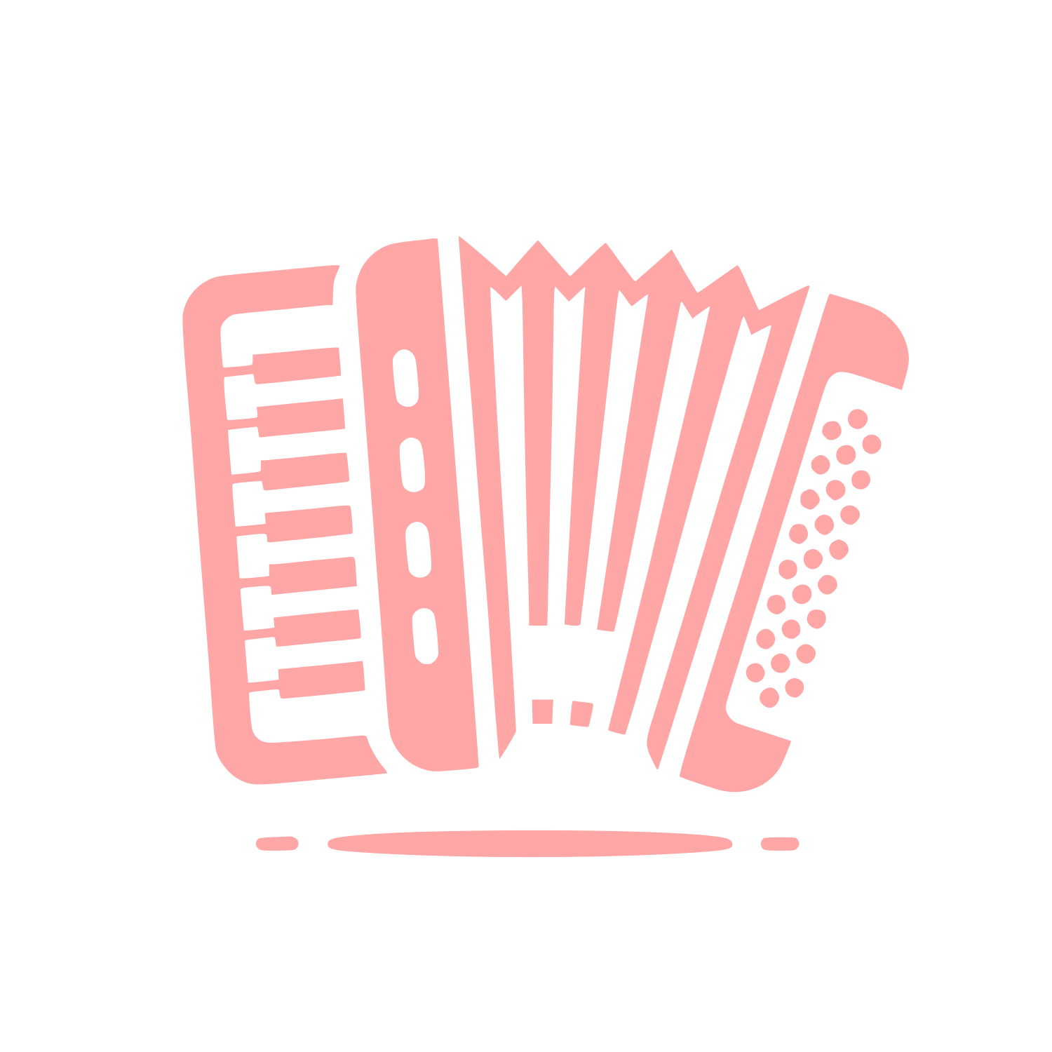 Accordion Music Logo #ffa6a6