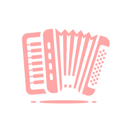 Accordion Music Logo #ffa6a6