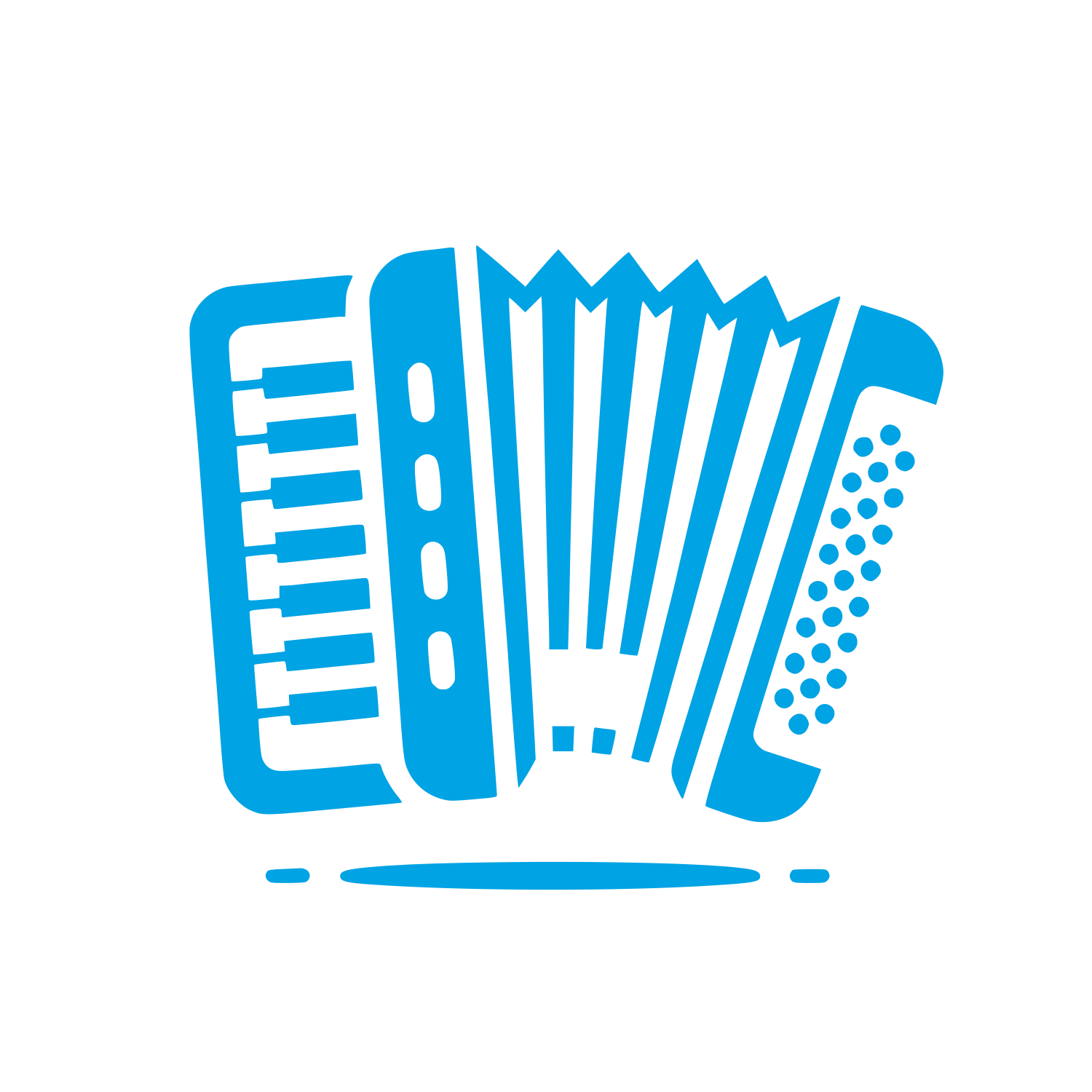 Accordion Music Logo #00a3e4