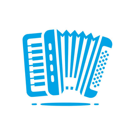 Accordion Music Logo #00a3e4