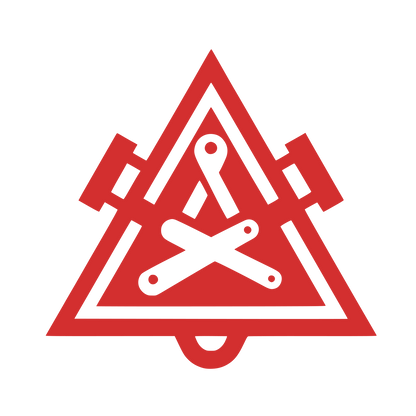 Triangle and Tools Logo #D32F2F