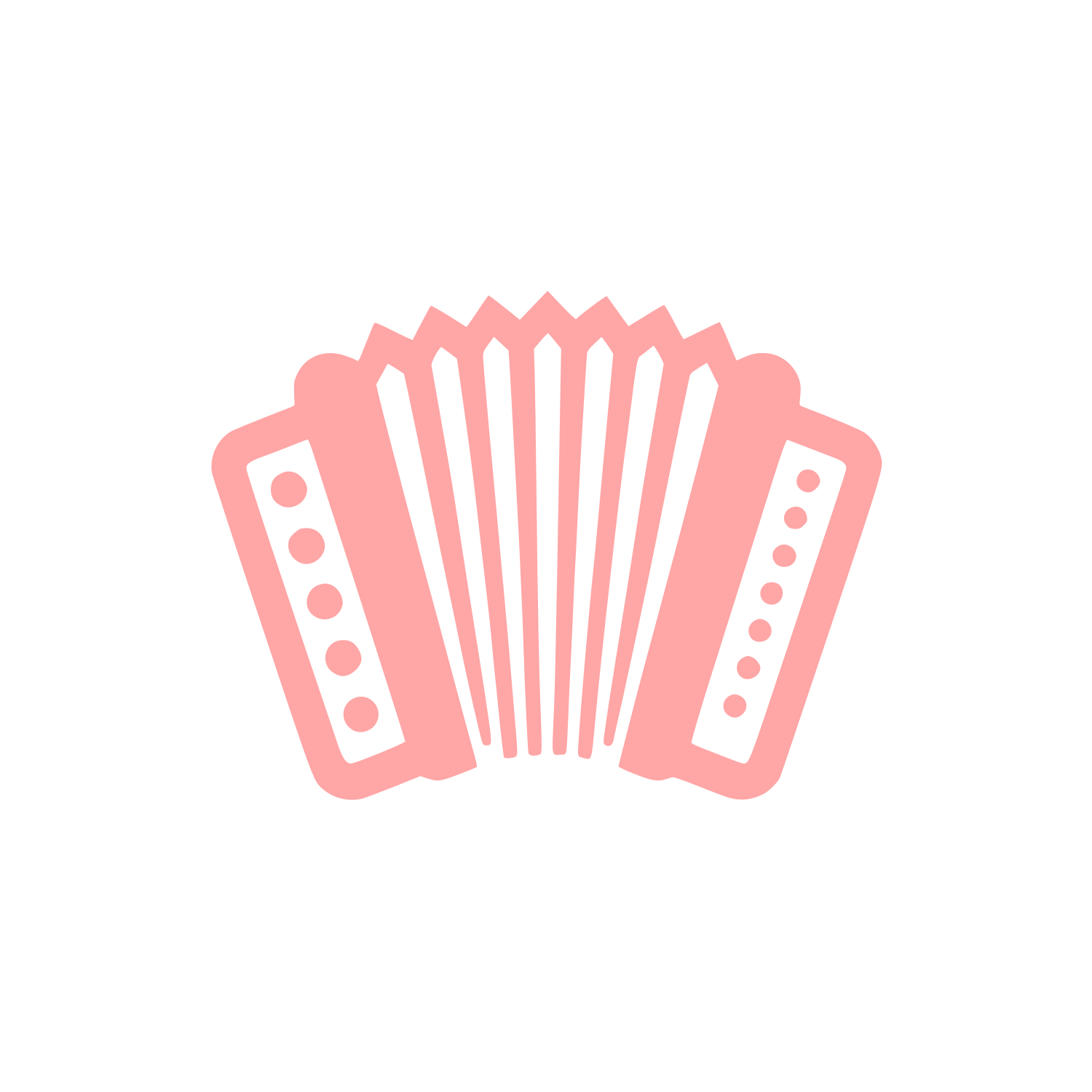 Accordion Musical Logo #ffa6a6
