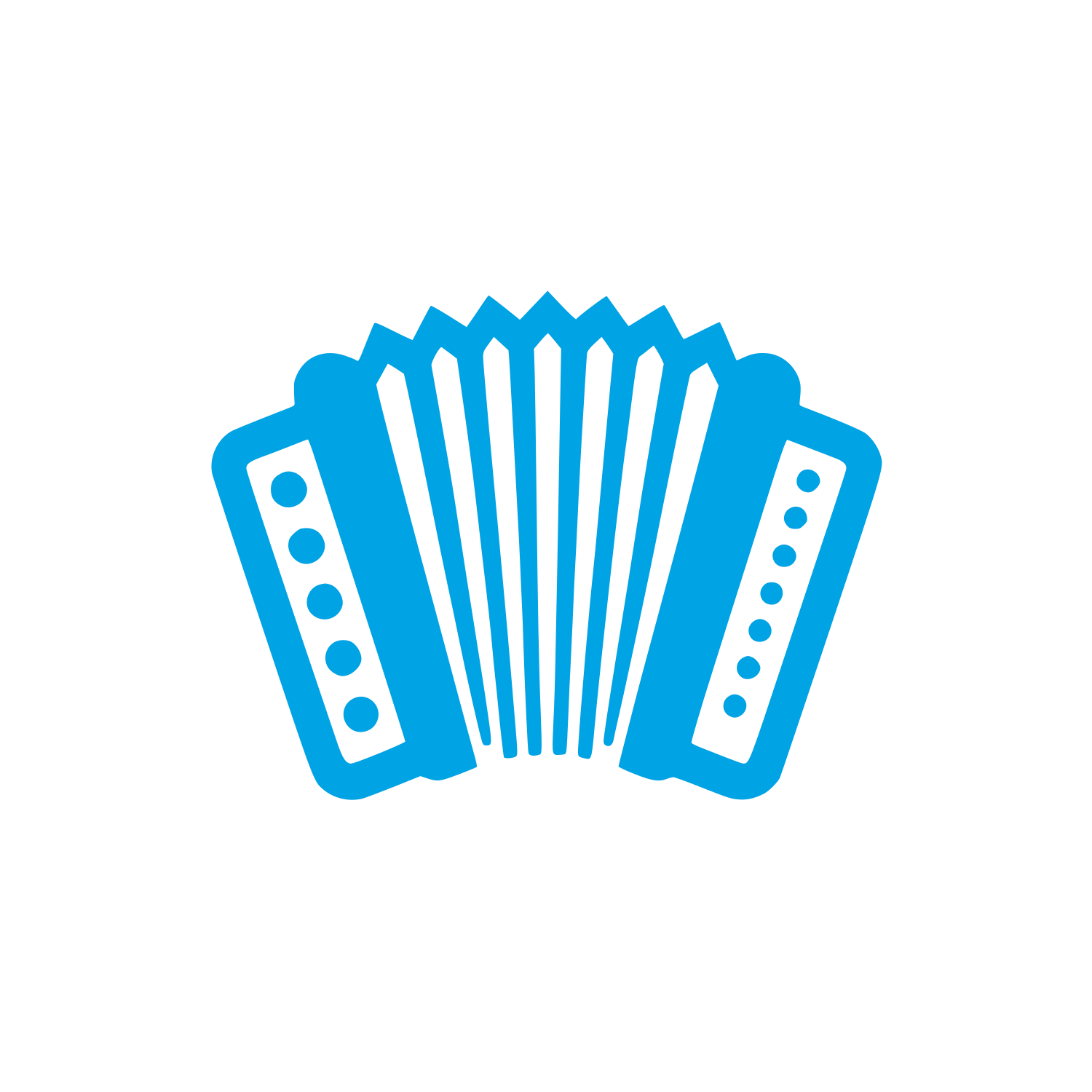 Accordion Musical Logo #00a3e4