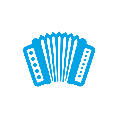 Accordion Musical Logo #00a3e4
