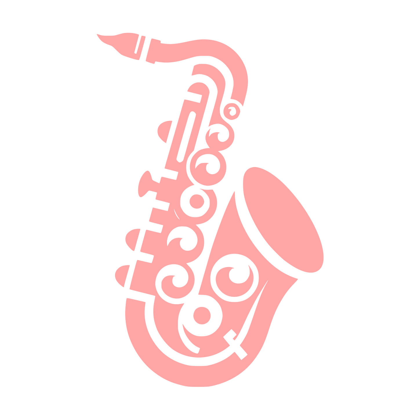Saxophone Logo Design #ffa6a6