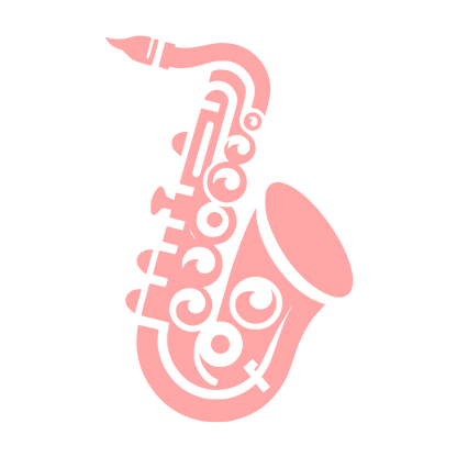 Saxophone Logo Design #ffa6a6