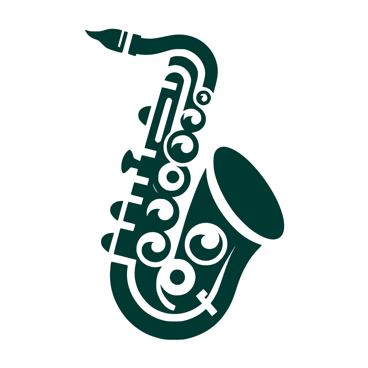 Saxophone Logo Design #003932