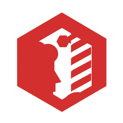Hexagonal Person Icon #D32F2F