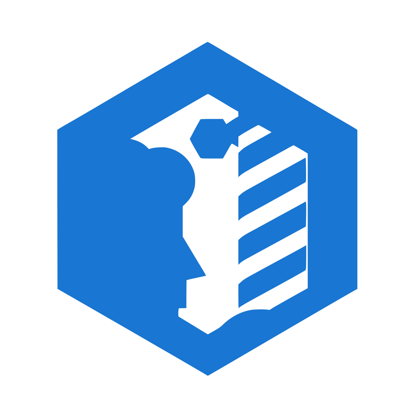 Hexagonal Person Icon #1976D2