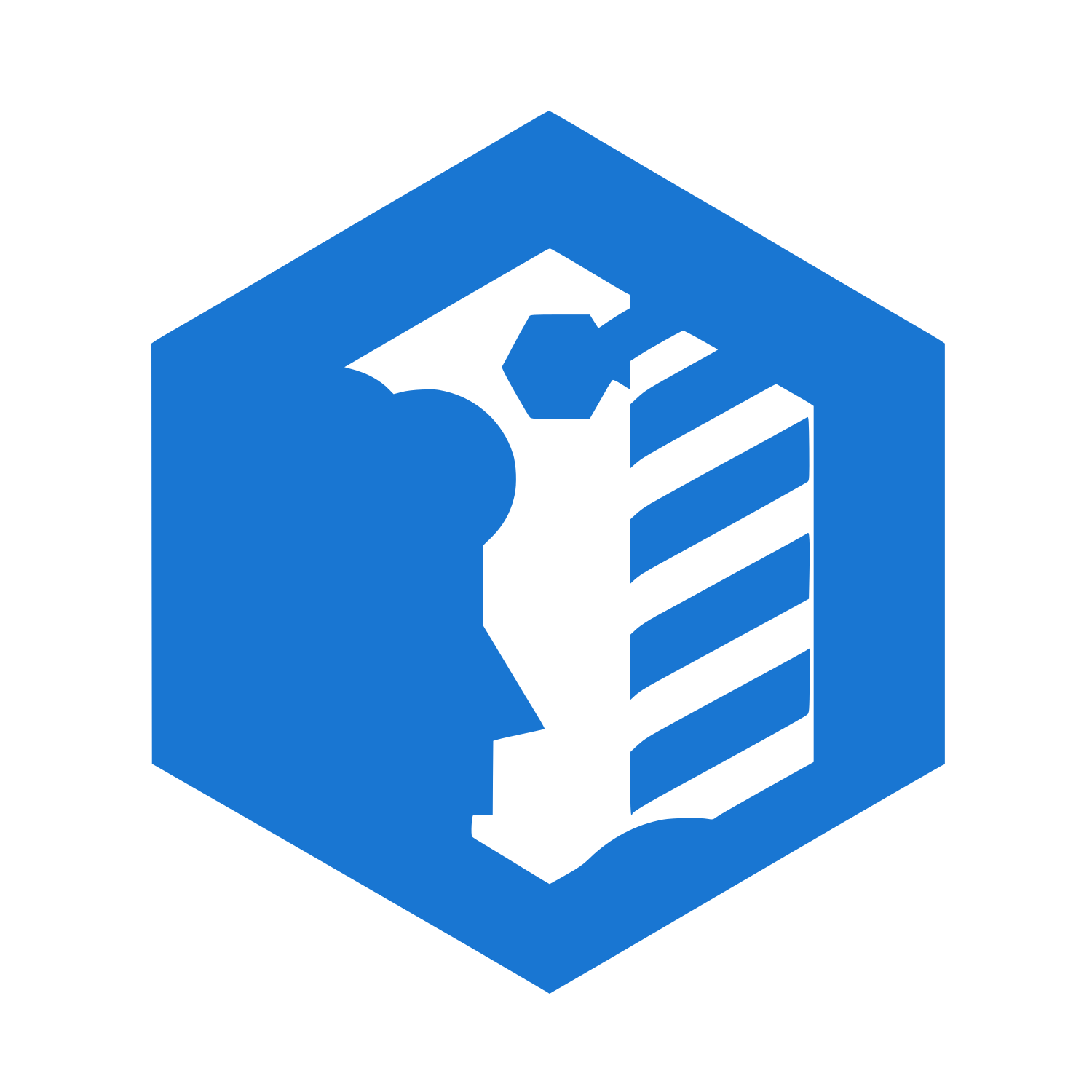 Hexagonal Person Icon #1976D2