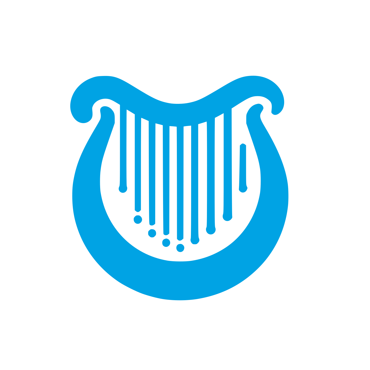 Music Logo Design #00a3e4