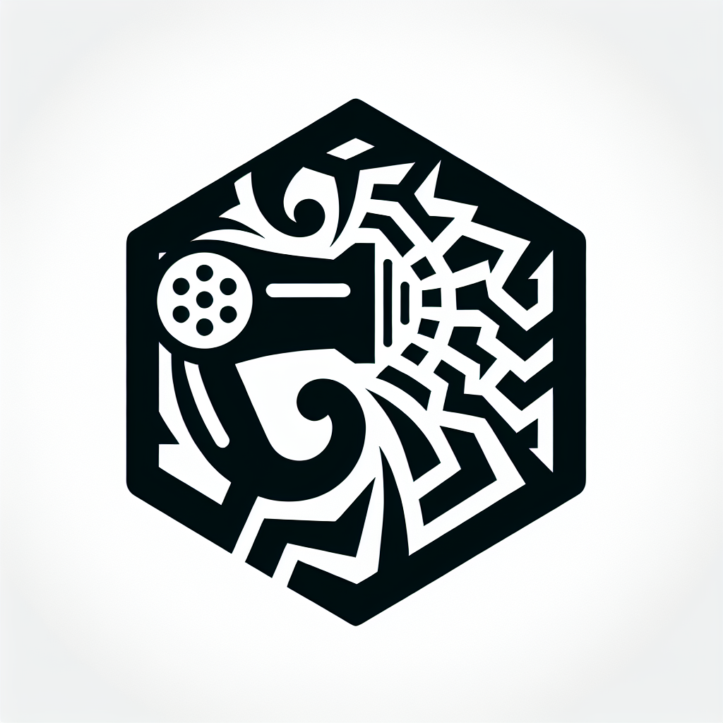 Hexagonal Hair Dryer Beauty Logo