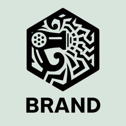 Hexagonal Hair Dryer Beauty Logo preview