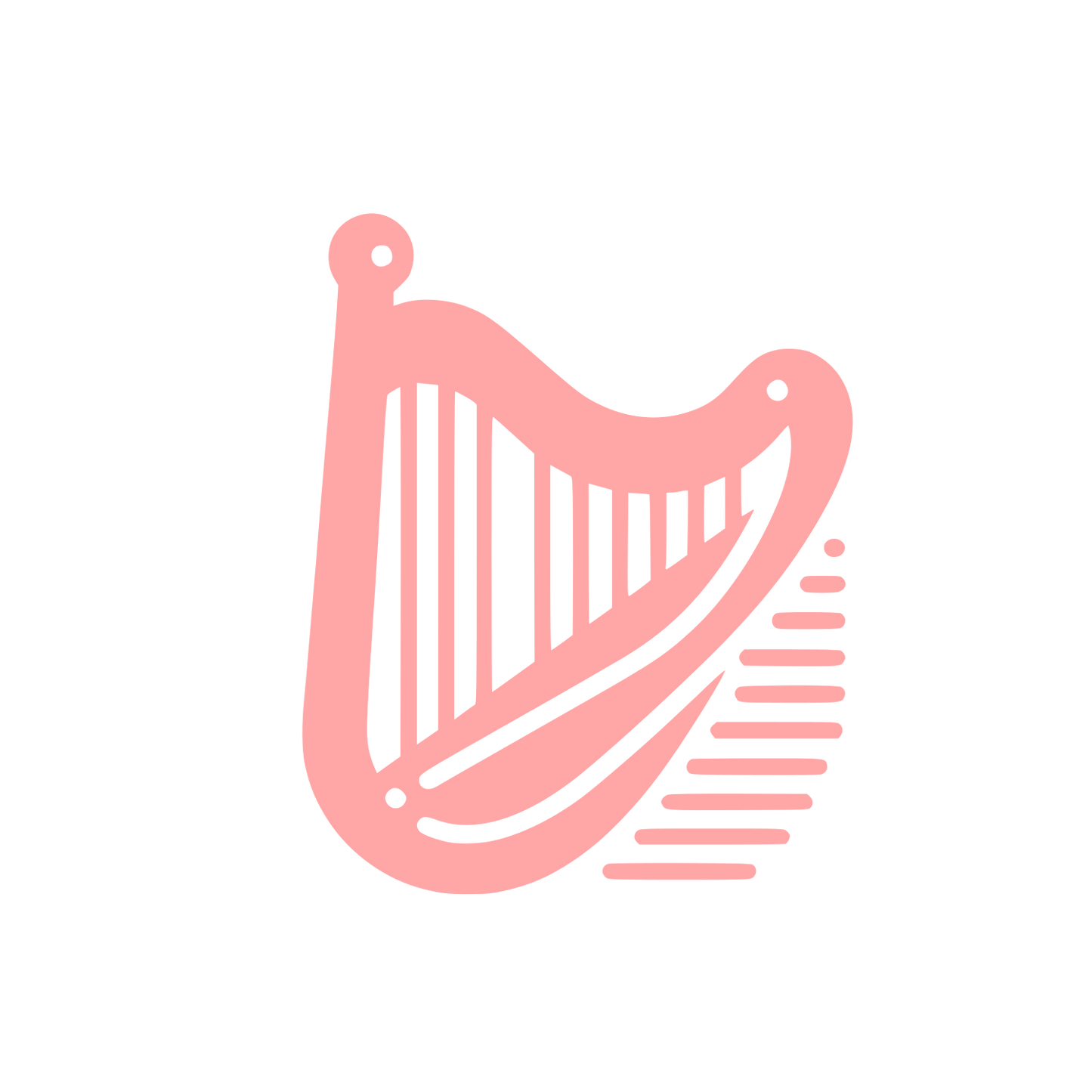 Harp Logo Design #ffa6a6