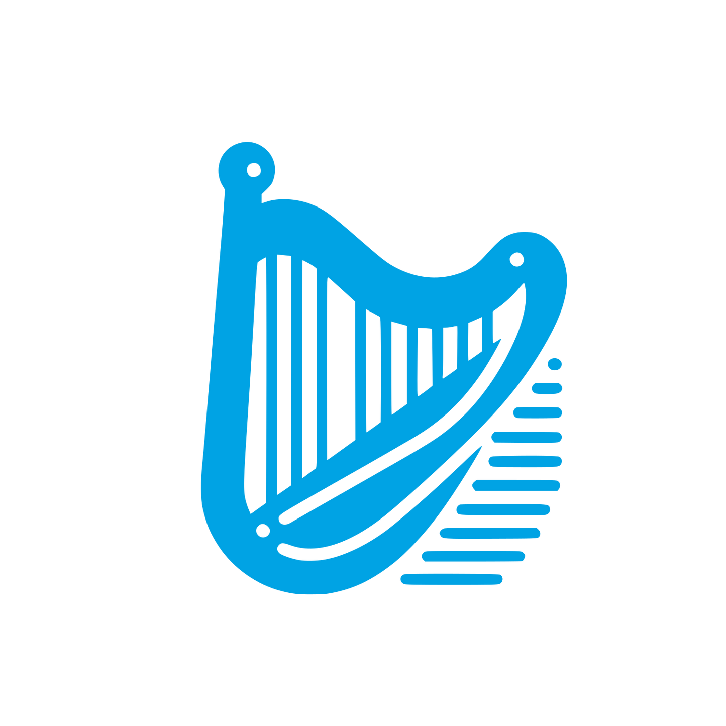 Harp Logo Design #00a3e4