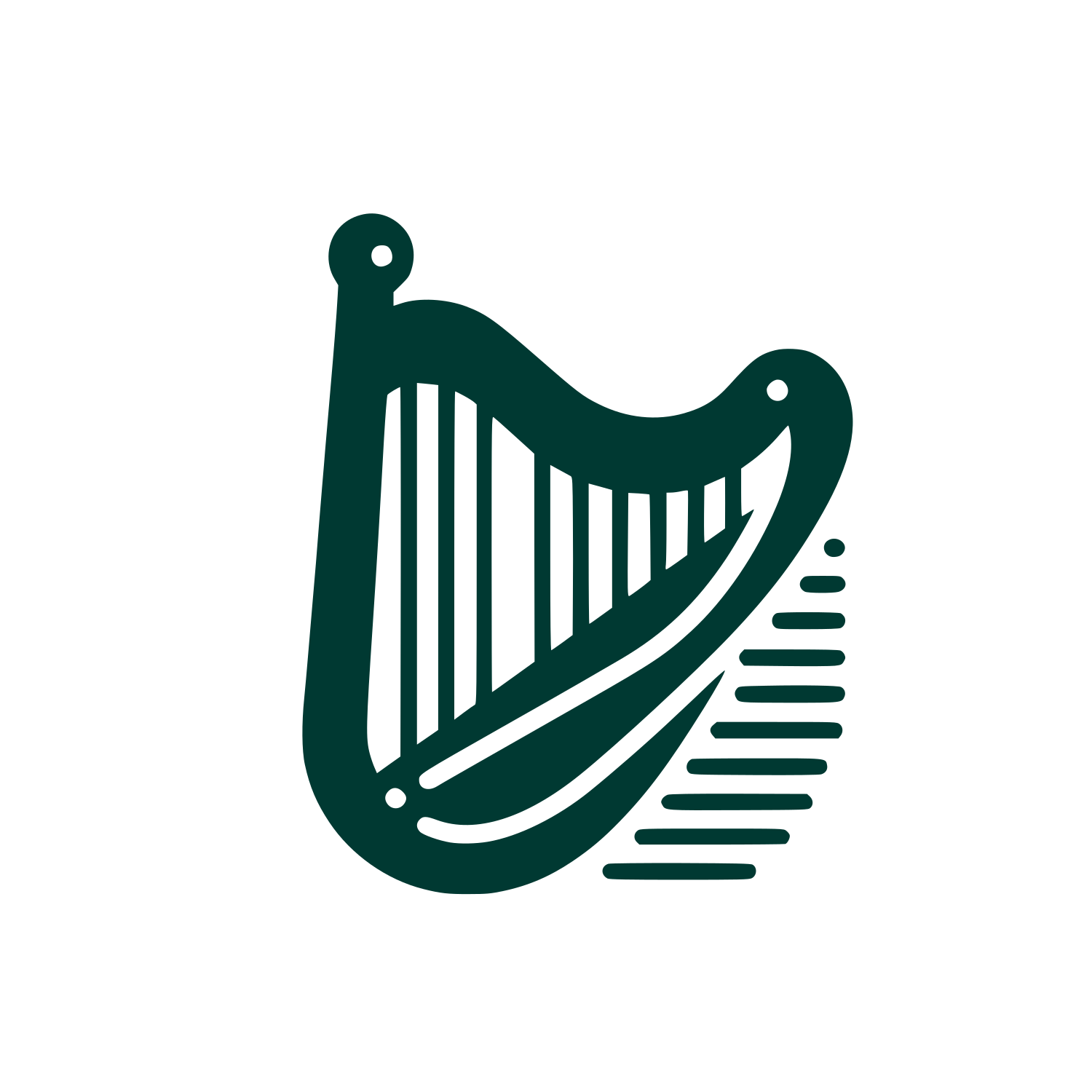 Harp Logo Design #003932