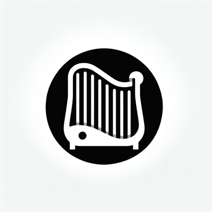 Logo with Harp Design