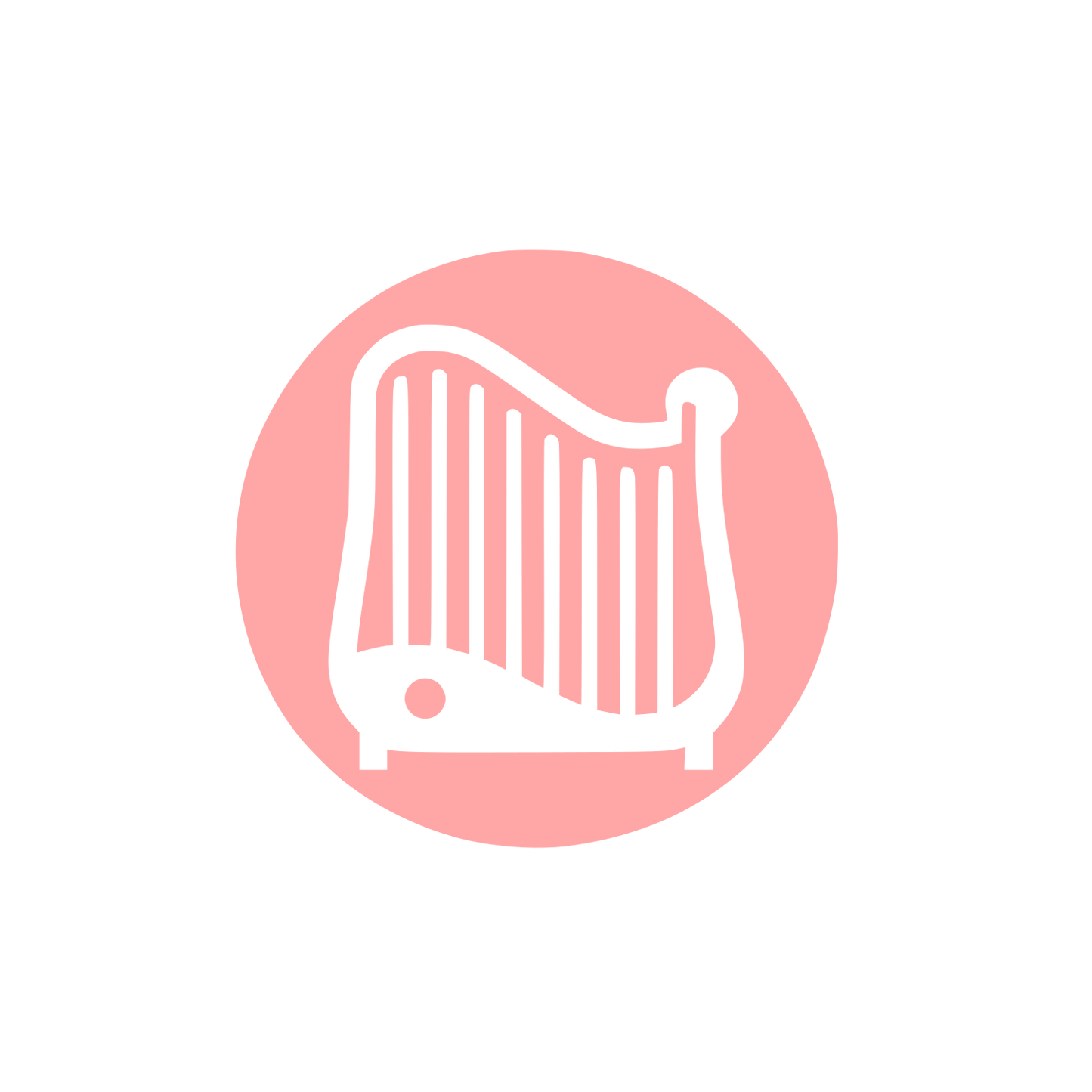 Logo with Harp Design #ffa6a6
