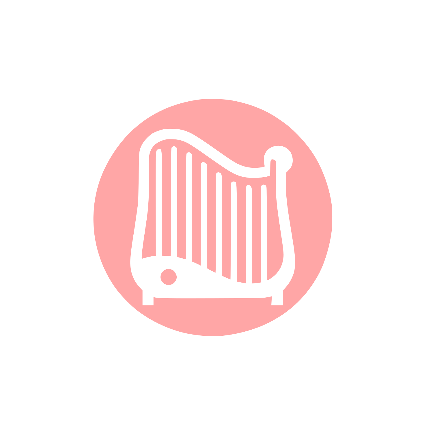 Logo with Harp Design #ffa6a6