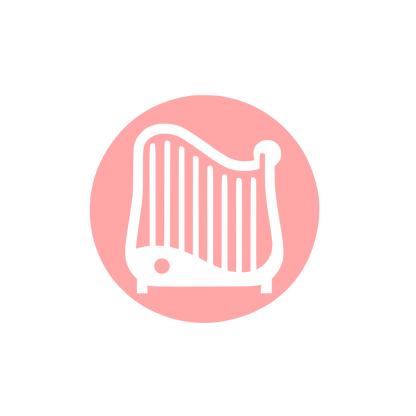 Logo with Harp Design #ffa6a6
